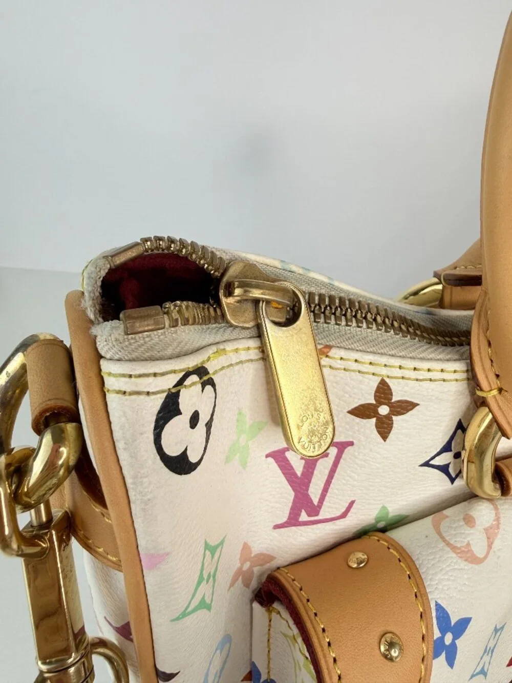 louis vuitton beverly MM monogram multicolor white